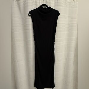 Gianni Bini Knit Mock Neck Cap Sleeve Bodycon Midi Dress